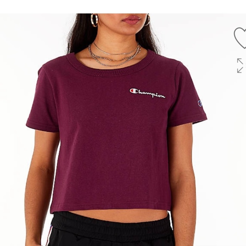 Champion women’s crop top burgundy size M